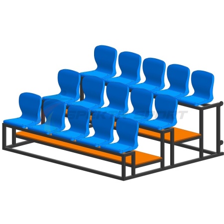 Купить Трибуна мобильная 3 ряда сиденья пластиковые на 15 мест в Кушве 